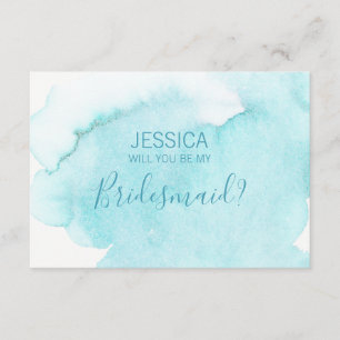 Wasserfarbiges blaues Wasser wirst du meine Brides Einladung