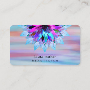 Wasserfarbiges Blue Lotus Blume Logo Massage Yoga Visitenkarte