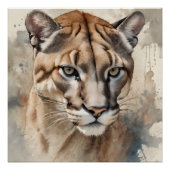 Wasserfarbiges Cougar 2 Poster (Vorderseite)