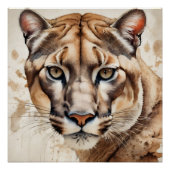Wasserfarbiges Cougar 7 Poster (Vorderseite)