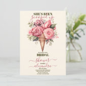 Wasserfarbiges Eiscreme-Brautparty Einladung (Stehend Vorderseite)