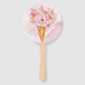 Wasserfarbiges Eiscreme-Brautparty Fächer (Rückseite)