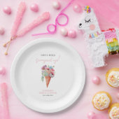 Wasserfarbiges Eiscreme-Brautparty Pappteller (Party)