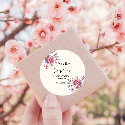 Wasserfarbiges Eiscreme-Brautparty Runder Aufkleber