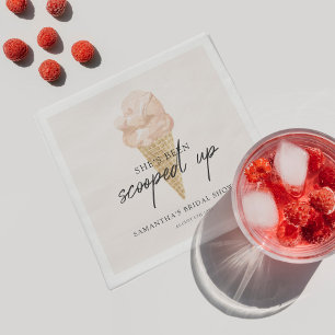 Wasserfarbiges Eiscreme-Brautparty Serviette