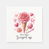 Wasserfarbiges Eiscreme-Brautparty Serviette (Vorderseite)