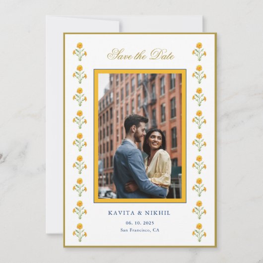 Wasserfarbiges Foto Save the Date (Vorderseite)