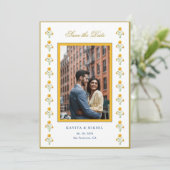 Wasserfarbiges Foto Save the Date (Stehend Vorderseite)