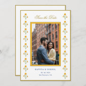 Wasserfarbiges Foto Save the Date (Vorne/Hinten)