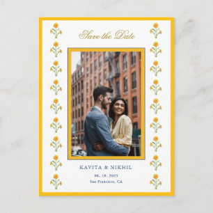 Wasserfarbiges Foto Save the Date Ankündigungspostkarte