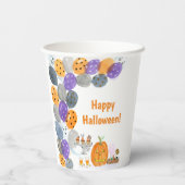 Wasserfarbiges Halloween-KostümParty Pappbecher (Rückseite)