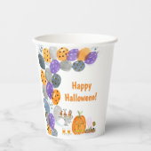 Wasserfarbiges Halloween-KostümParty Pappbecher (Vorderseite)