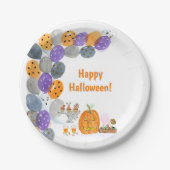 Wasserfarbiges Halloween-KostümParty Pappteller (Vorderseite)