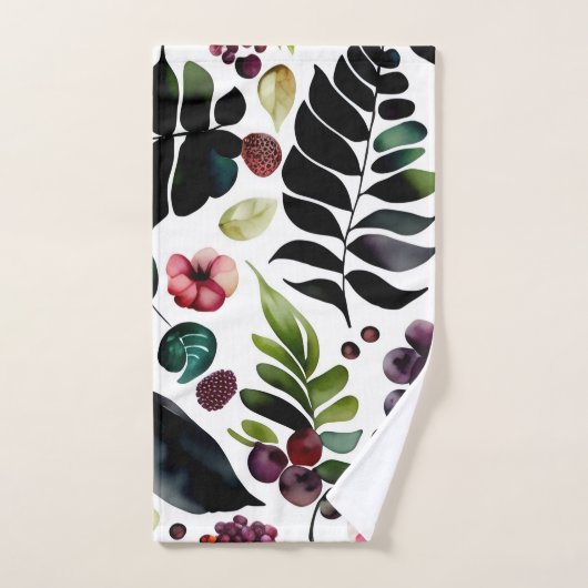 Wasserfarbiges Muster schöner Blume Badhandtuch Set (Handtuch)