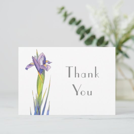 Wasserfarbiris 2 dankeskarte (Stehend Vorderseite)