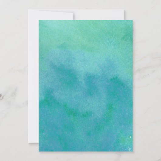 Wasserfarbkalligrafie Zielbrunch & Bubbly Einladung (Rückseite)