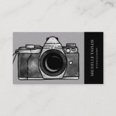 Wasserfarbkamera Fotografie Beruflicher QR-Code Visitenkarte (Vorderseite)