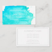 WASSERFARBKARTE IN TURQUOISE VISITENKARTE (Vorne/Hinten)