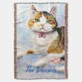 Wasserfarbkatze Decke (Vorderseite Vertikal)