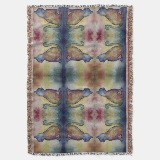 Wasserfarbkatze Decke (Vorderseite Vertikal)