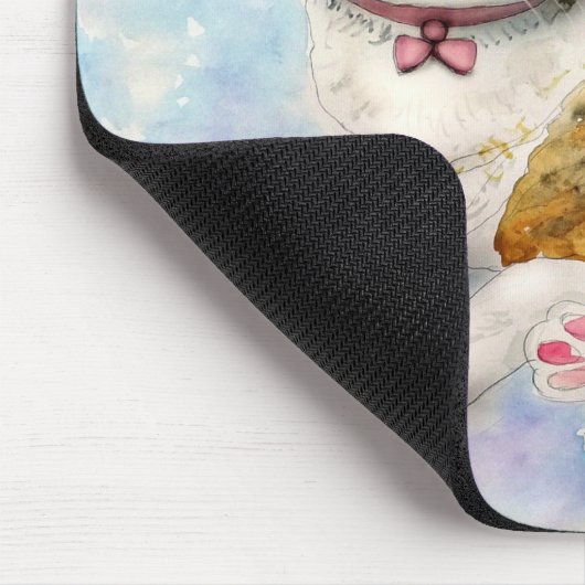 Wasserfarbkatze Mousepad (Ecke)