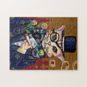 Wasserfarbkatze Puzzle (Horizontal)