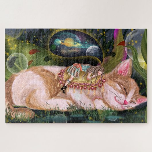 Wasserfarbkatze Puzzle (Horizontal)