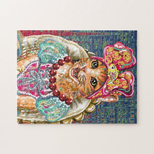 Wasserfarbkatze Puzzle (Horizontal)