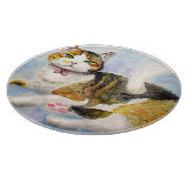 Wasserfarbkatze Schneidebrett (Ecke)