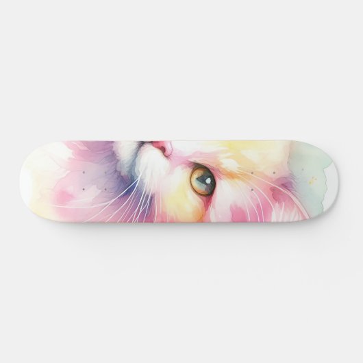 Wasserfarbkatze Skateboard (Horizontal)