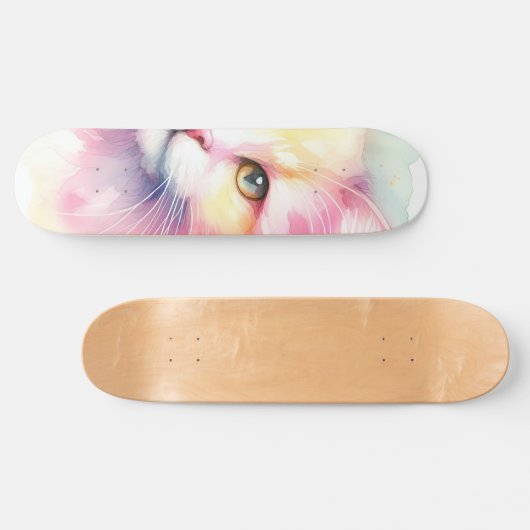 Wasserfarbkatze Skateboard (Horizontal)