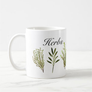 Wasserfarbkraut Thyme Rosemary Sage Pflanze Pot Kaffeetasse