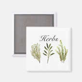 Wasserfarbkraut Thyme Rosemary Sage Pflanze Pot Magnet (Vorderseite/Rückseite)