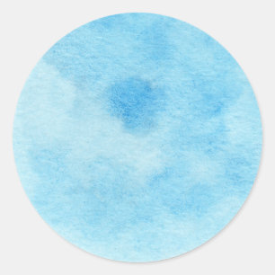 Wasserfarbkreis in blau runder aufkleber