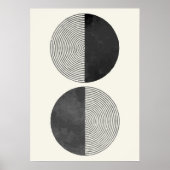 Wasserfarbkreise des Mitteljahrhunderts Poster (Vorne)