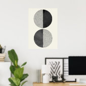 Wasserfarbkreise des Mitteljahrhunderts Poster (Heimbüro)