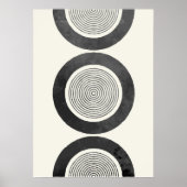 Wasserfarbkreise des Mitteljahrhunderts Poster (Vorne)