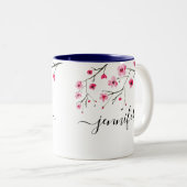 Wasserfarbkreuz-Blossom-Handlingname Zweifarbige Tasse (VorderseiteRechts)