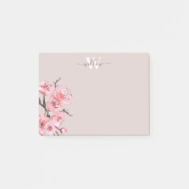 Wasserfarbkreuz Blossom Tan Monogram Post-it Klebezettel