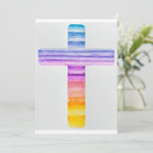 Wasserfarbkreuz/Taufkarte/Christliche Karte (Stehend Vorderseite)