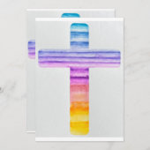 Wasserfarbkreuz/Taufkarte/Christliche Karte (Vorne/Hinten)