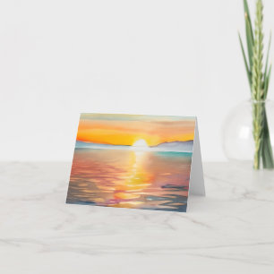Wasserfarblack-Sonnenuntergang anpassbar Karte