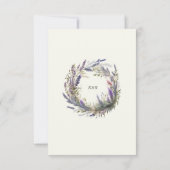 Wasserfarblavender Regal RSVP Card Karte (Rückseite)