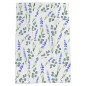 Wasserfarblavender und Eukalyptus-Muster Mittlere Geschenktüte (Rückseite)