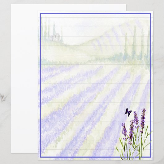 Wasserfarblavenfeld (Vorne/Hinten)