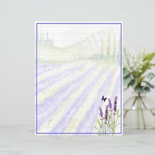 Wasserfarblavenfeld (Stehend Vorderseite)