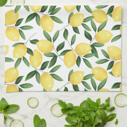 WASSERFARBLETTEN GESCHIRRTUCH (Gefaltet)