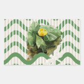 Wasserfarblich gestreifte Wasserlilien Rechteckiger Aufkleber (Vorderseite)