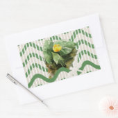 Wasserfarblich gestreifte Wasserlilien Rechteckiger Aufkleber (Umschlag)