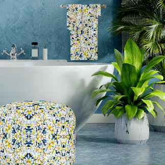 WASSERFARBLILILIEN AUS WEISS UND BLAUEM SET